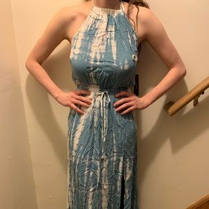 New lulus tie dye dress with shell ties size XS
